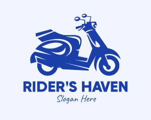 Blue Delivery Scooter logo design