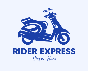 Rider - Blue Delivery Scooter logo design