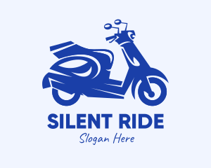 Blue Delivery Scooter logo design