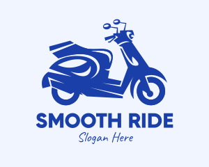 Blue Delivery Scooter logo design