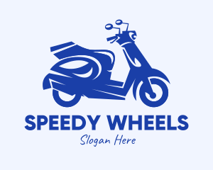 Scooter - Blue Delivery Scooter logo design