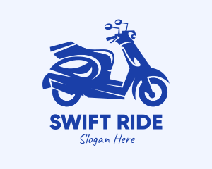 Blue Delivery Scooter logo design