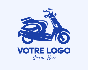 Rider - Blue Delivery Scooter logo design