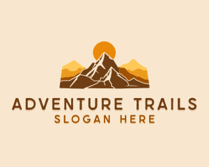 Sunset Mountain Hiking logo design