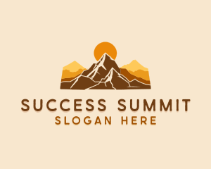 Sunset Mountain Hiking logo design