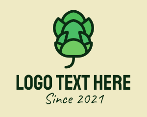 Beer - Hop Plant Flower logo design