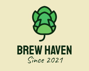 Hop Plant Flower  logo design