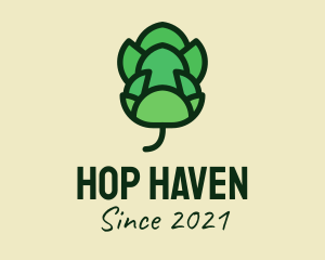 Hop Plant Flower  logo design