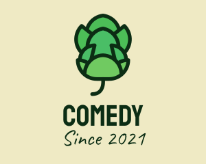 Draught Beer - Hop Plant Flower logo design