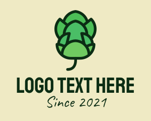Beer Company - Hop Plant Flower logo design
