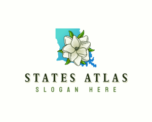 Louisiana Magnolia Flower logo design