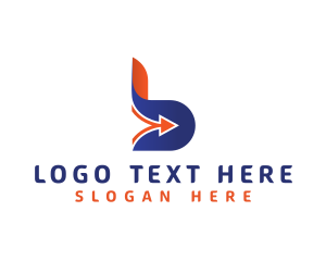 Social Media - Modern Arrow Logistics Letter B logo design