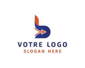 Conglomerate - Modern Arrow Logistics Letter B logo design