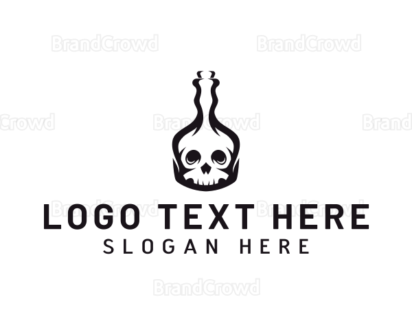 Bottle Skull Poison Logo