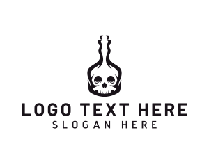 Cap - Bottle Skull Poison logo design