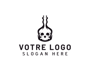 Bottle Skull Poison Logo