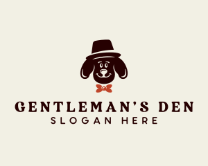 Hat Bowtie Dog logo design