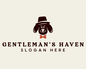 Hat Bowtie Dog logo design