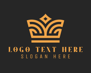 Expensive - Luxury Gold Crown logo design