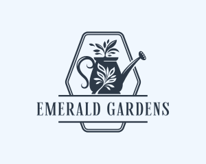 Watering Can Gardening  logo design