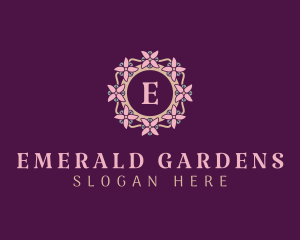 Flower Wreath Gardener logo design