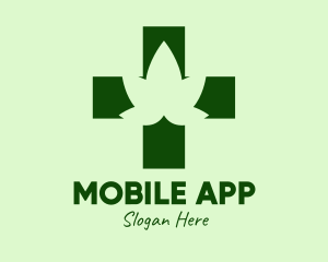 Medical Marijuana Cross  Logo