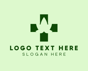 Green - Medical Marijuana Cross logo design