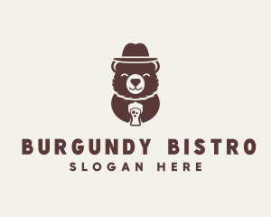 Beer Drinking Bear logo design