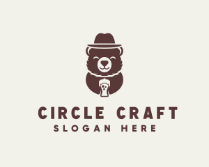 Beer Drinking Bear logo design