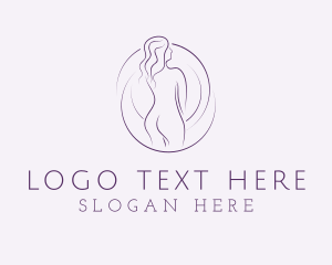 Waxing - Naked Lady Self Care logo design