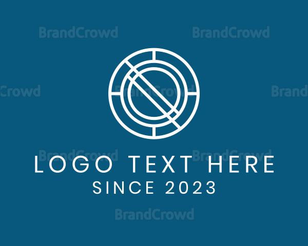 Digital Line Art Letter O Logo