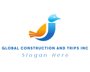 Symbol - Gradient Bird Letter J logo design