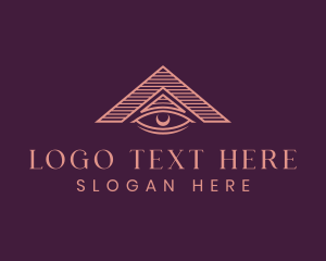 Psychic - Moon Eye Pyramid logo design