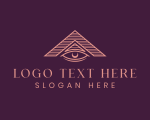 Card Reading - Moon Eye Pyramid logo design
