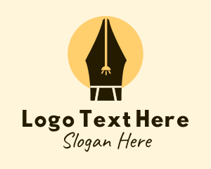 Teacher - Pen Light Study Room logo design