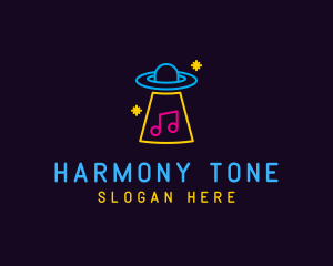Tone - Neon Alien Music Lounge logo design