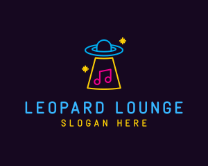 Neon Alien Music Lounge logo design