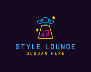 Neon Alien Music Lounge logo design