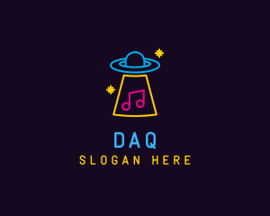 Neon Alien Music Lounge logo design