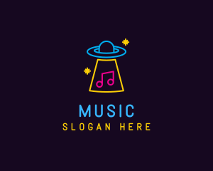 Neon Alien Music Lounge logo design