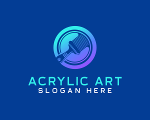 Acrylic - Construction Painter Brush logo design