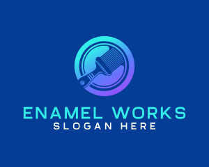 Enamel - Construction Painter Brush logo design