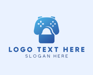 Game Controller - Gaming Shopping Bag logo design