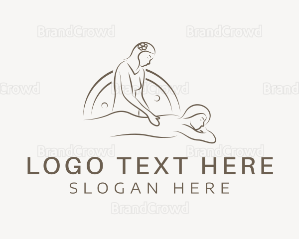 Brown Back Massage Logo