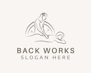 Back - Brown Back Massage logo design