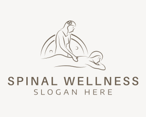 Spinal - Brown Back Massage logo design