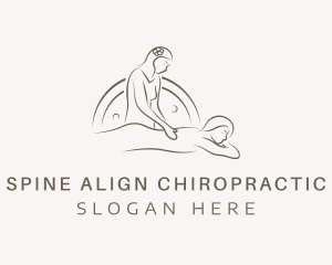 Brown Back Massage logo design