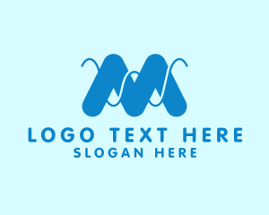 Digital Wave Letter M Logo