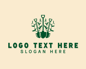 Plant - Landscaping Shovel Plant logo design