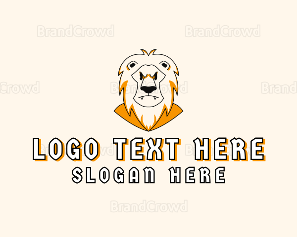 Lion Zoo Character Logo